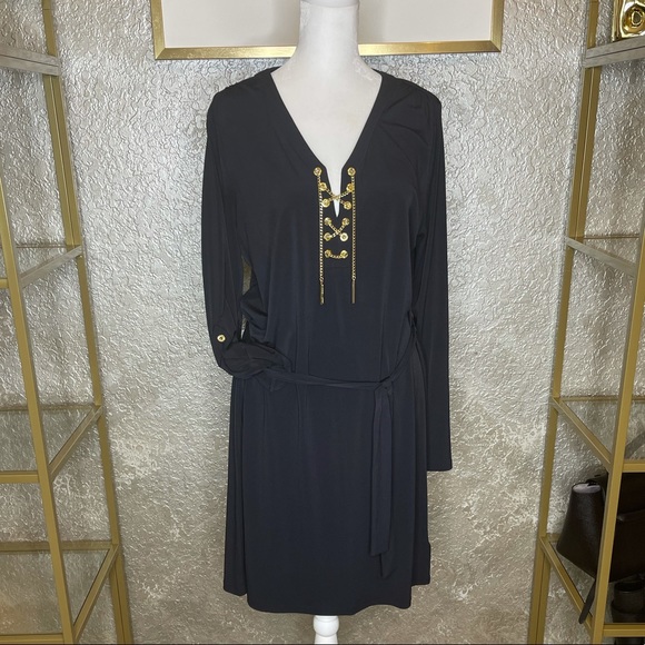 MICHAEL Michael Kors | Dresses | Michael Kors Chain Lace Up Dress | Poshmark